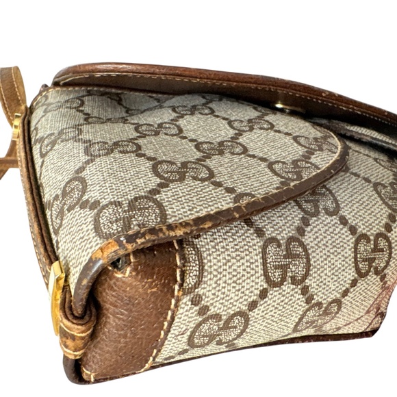 Gucci vintage brown GG crossbody bag - Picture 4 of 12